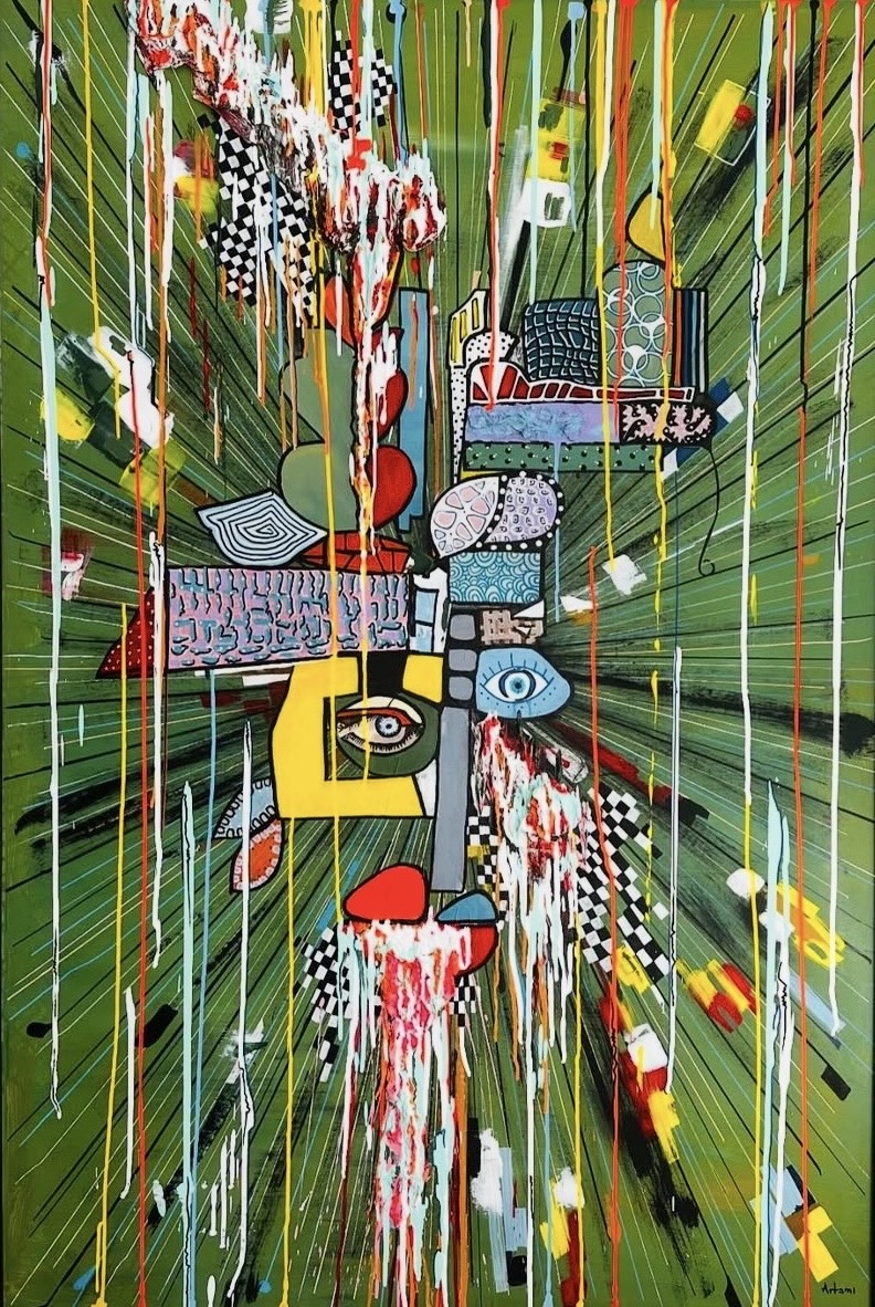 Layers of thought / mixed media on canvas
